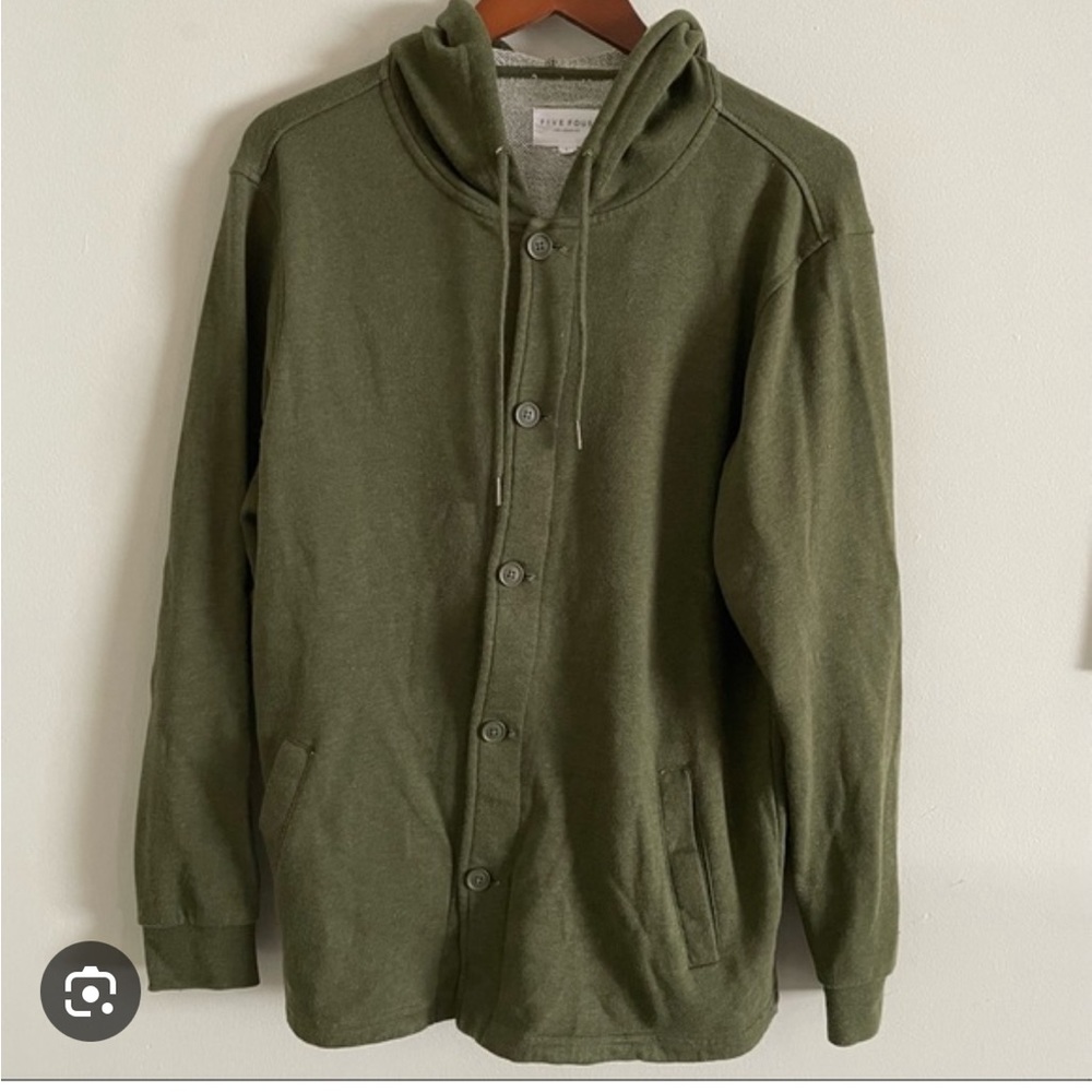 Five Four LA green‎ button close cardigan